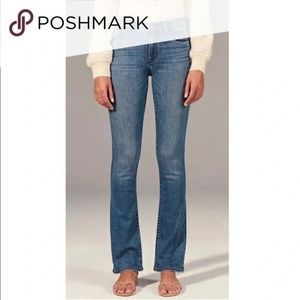 Abercrombie & Fitch Harper Skinny Boot Cut Denim Blue Jeans Mid Rise Size 31 12L